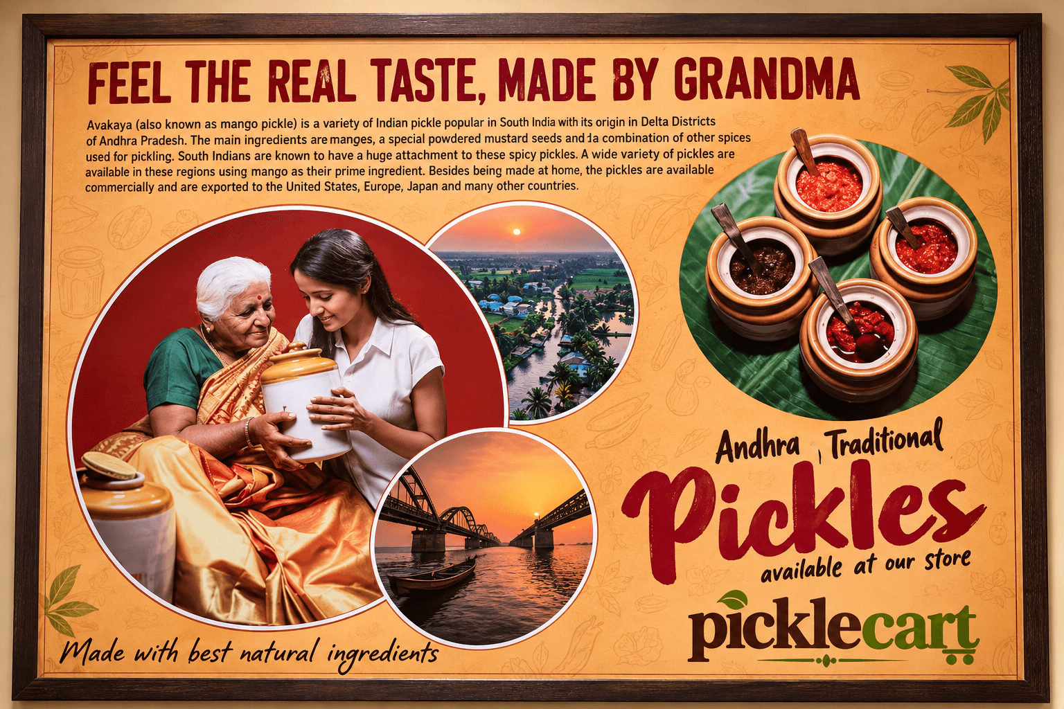Traditional Andhra Pickle Making Collage